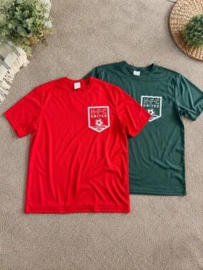 HFC United Youth Soccer Practice Jersey Bundle Size Large Red Green